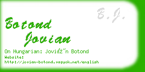 botond jovian business card